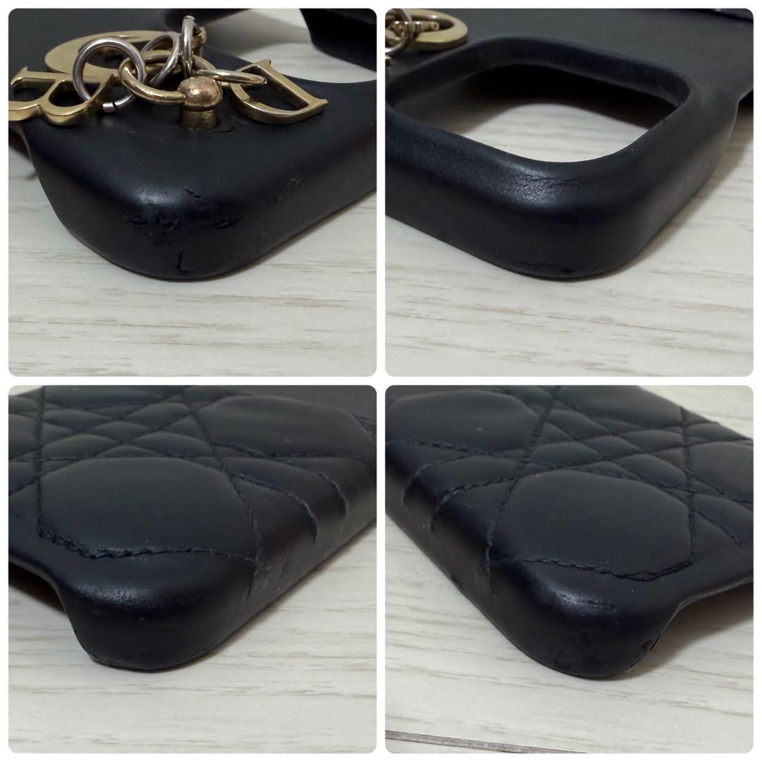 【良品】Dior　LADY DIOR　iPhone15ProMaxケース　羊革