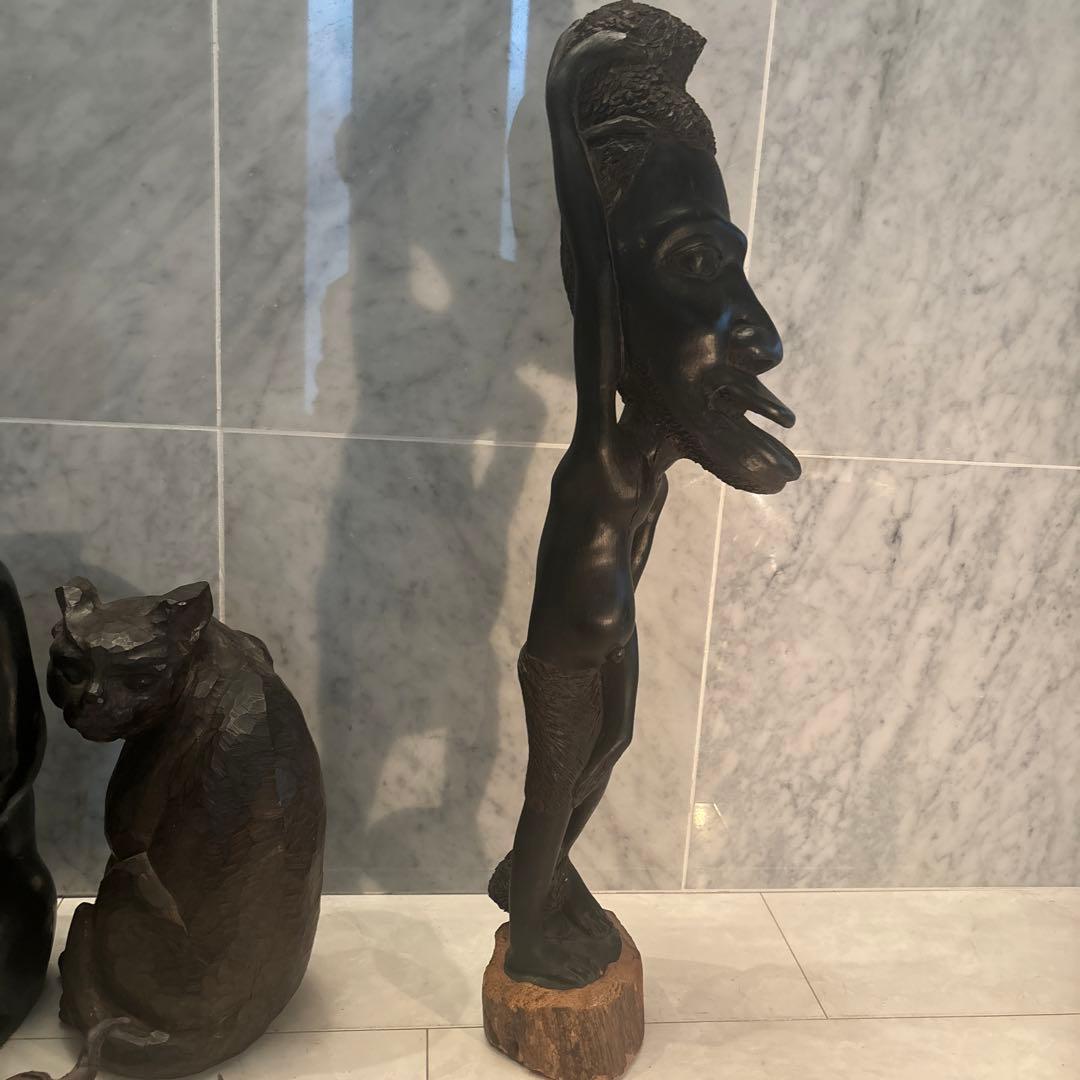 東アフリカビンテージインパクトのある巨大な顔がとてつもない存在感の木彫り