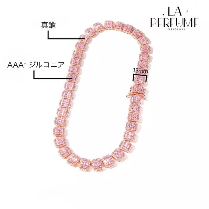 名入れ♡バゲットキラキラ ヒップホップ イニシャル ネックレス ゴールド 手作り