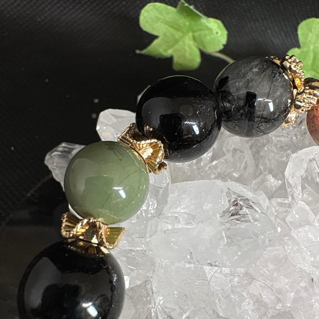 ＊ちゃみ様お取置き4/3＊レッドゼブラ　両面ハートレッドジャスパーブラックルチル