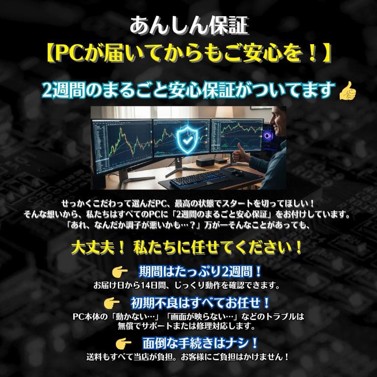 大画面24㌅6画面 トレーディングPCフルセット デイトレ 株式 FX T624