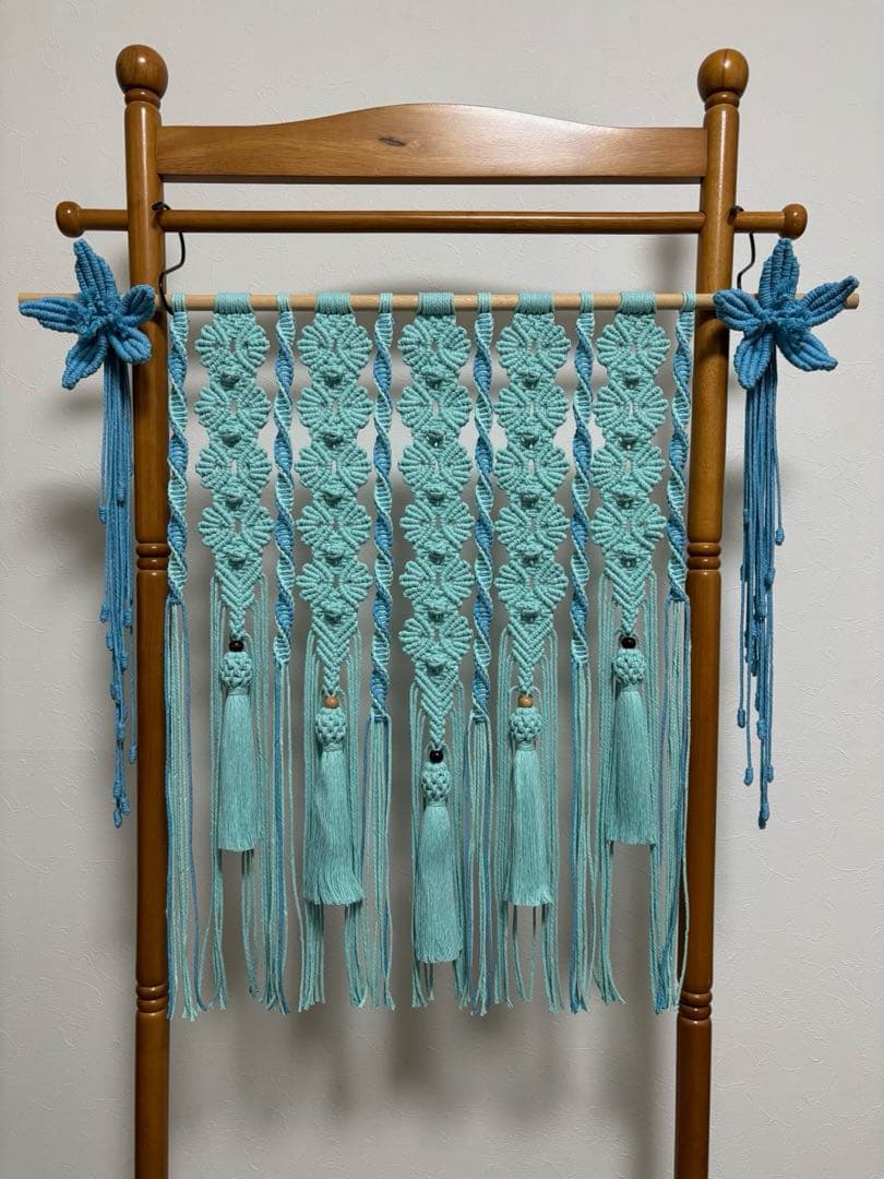 《168》くまぽん＆ぺたくまSHOP　マクラメタペストリー3点