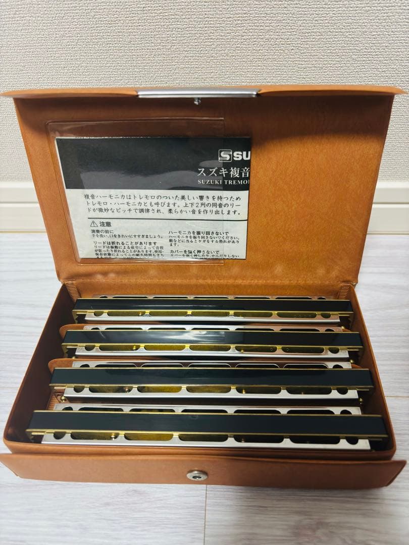 SUZUKI SU-21W 複音ハーモニカ 4本セット A/Am/C/C#