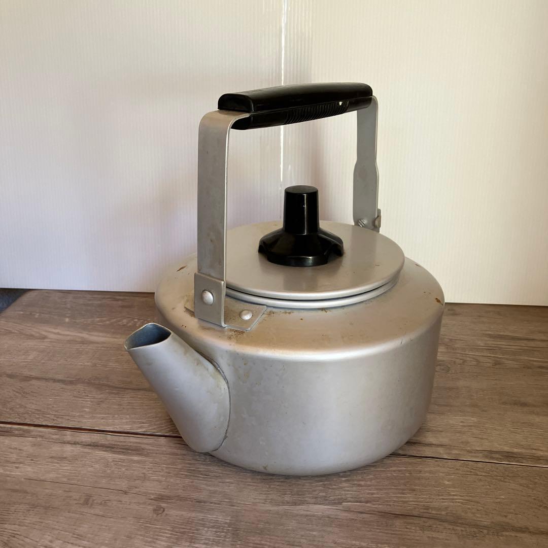 D-4 【レトロ】アルミケトル やかん 打ち出し風 軽量 昭和レトロ キャンプ