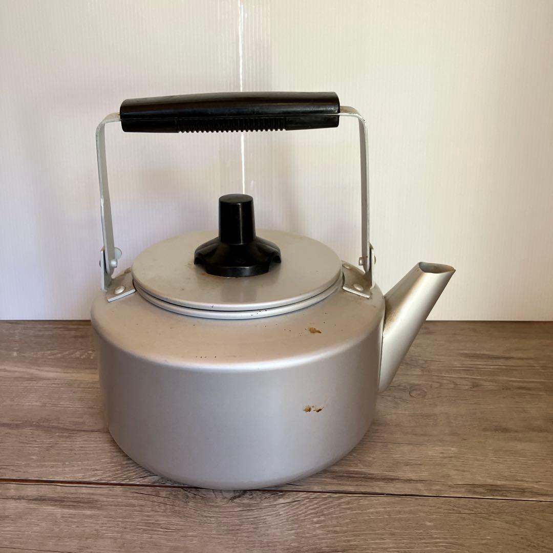 D-4 【レトロ】アルミケトル やかん 打ち出し風 軽量 昭和レトロ キャンプ