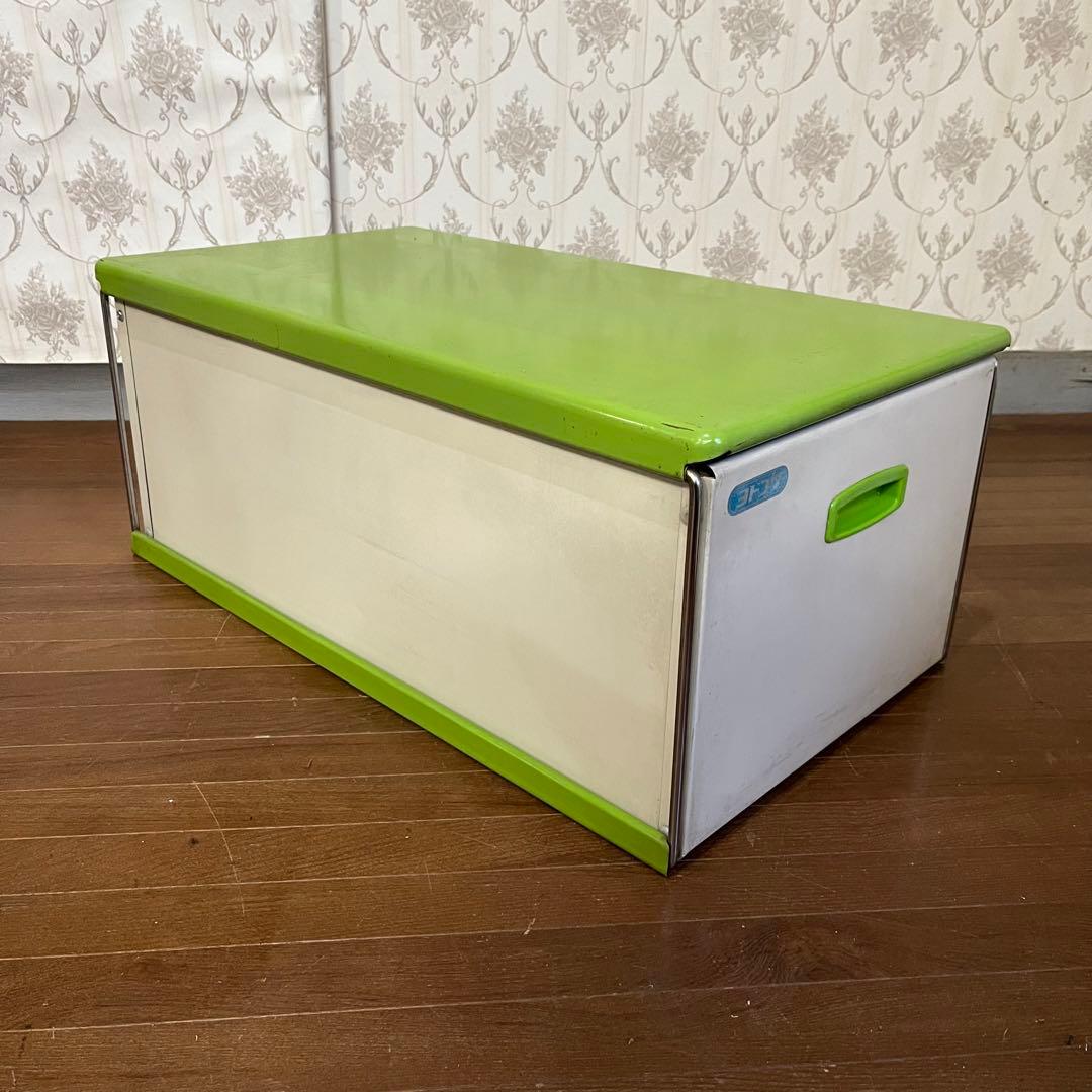 【アンティーク】昭和レトロ レトロポップ ヨドコウ スチール 収納ケース 古道具