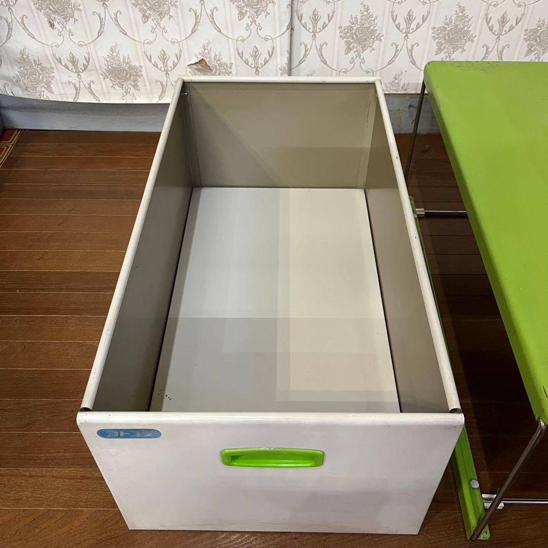 【アンティーク】昭和レトロ レトロポップ ヨドコウ スチール 収納ケース 古道具