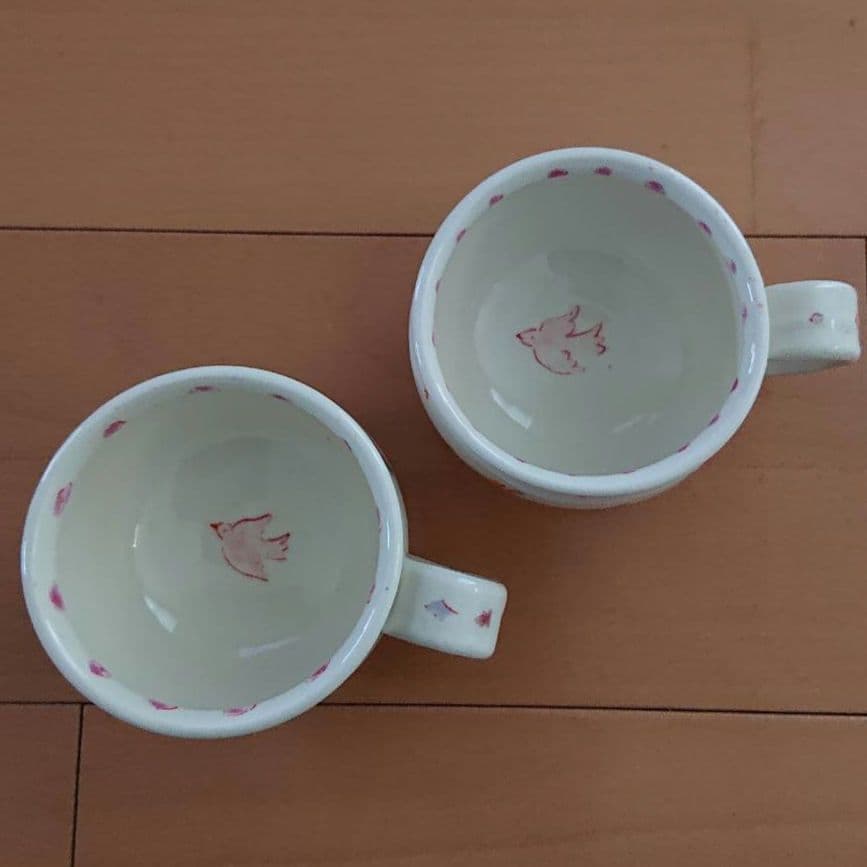 【増山文】最終価格！！カップ　2個セット　鳥　食器