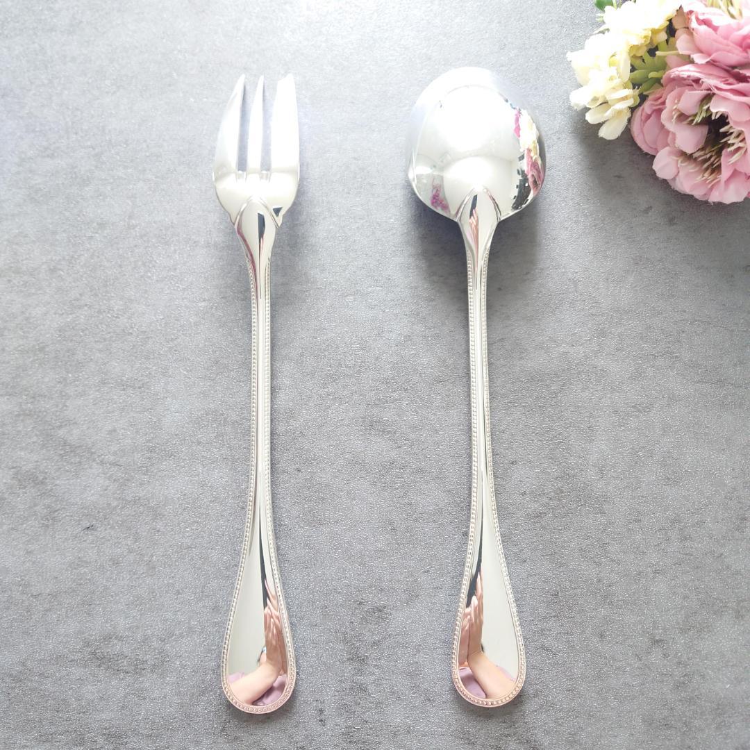 美品 クリストフル パール サービングフォーク サービングスプーン