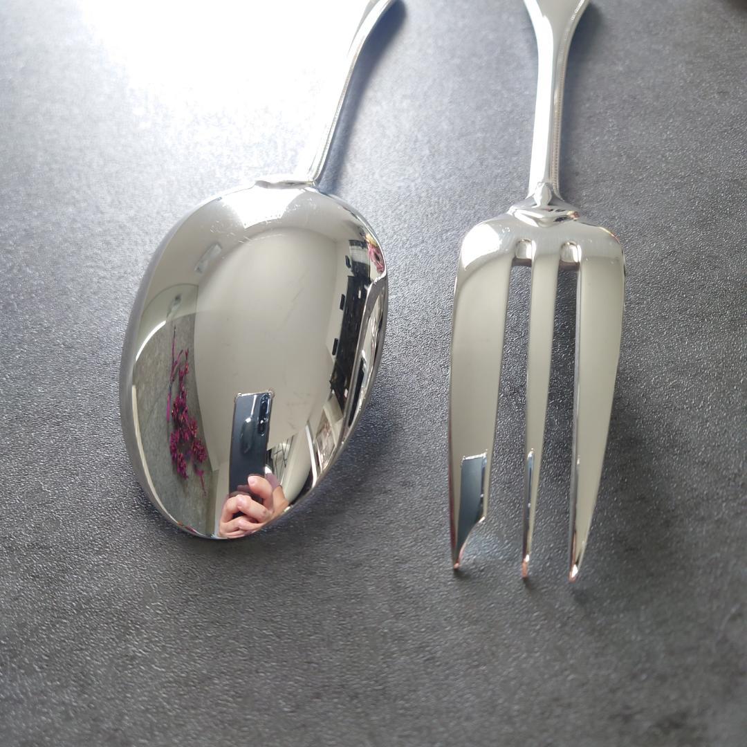 美品 クリストフル パール サービングフォーク サービングスプーン