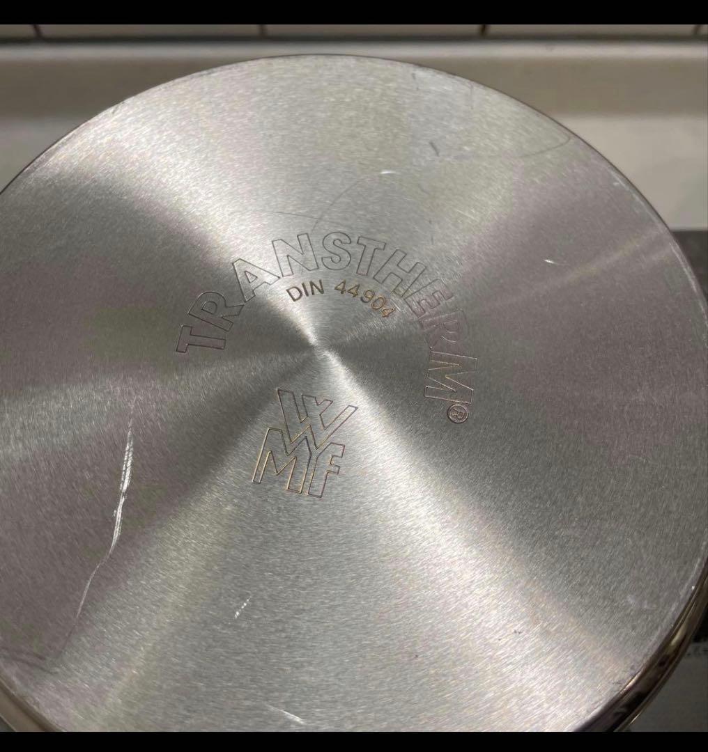 WMF 鍋　20センチ　底ボール型　湯煎用？　両手鍋16センチ深型