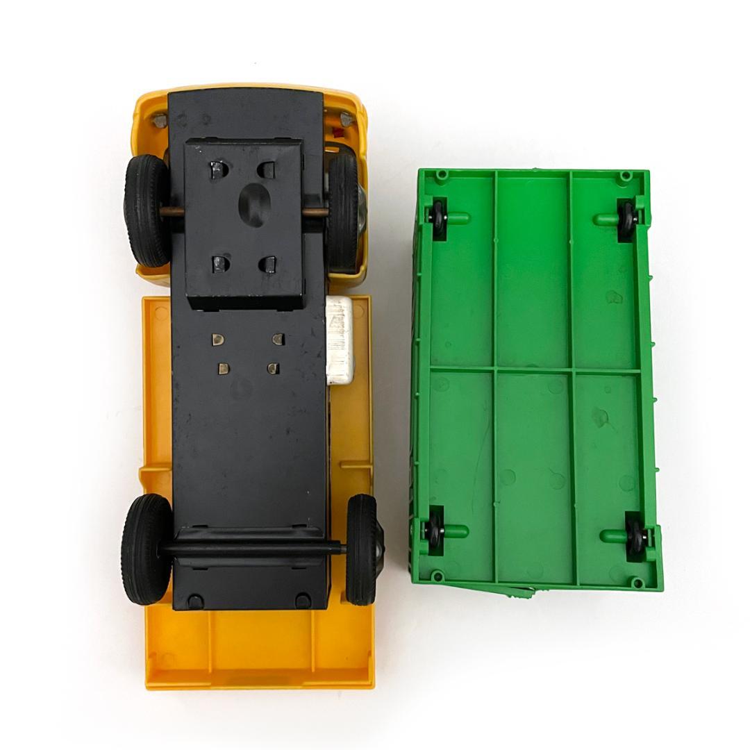 当時物！アサヒ玩具 いすゞ エルフ 日通 コンテナトラック（国鉄コンテナ付き）