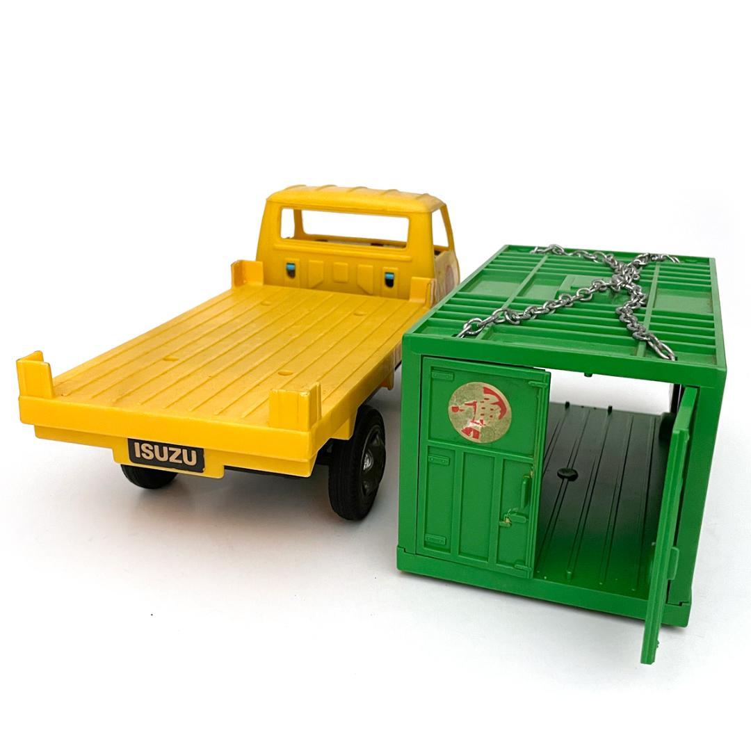 当時物！アサヒ玩具 いすゞ エルフ 日通 コンテナトラック（国鉄コンテナ付き）