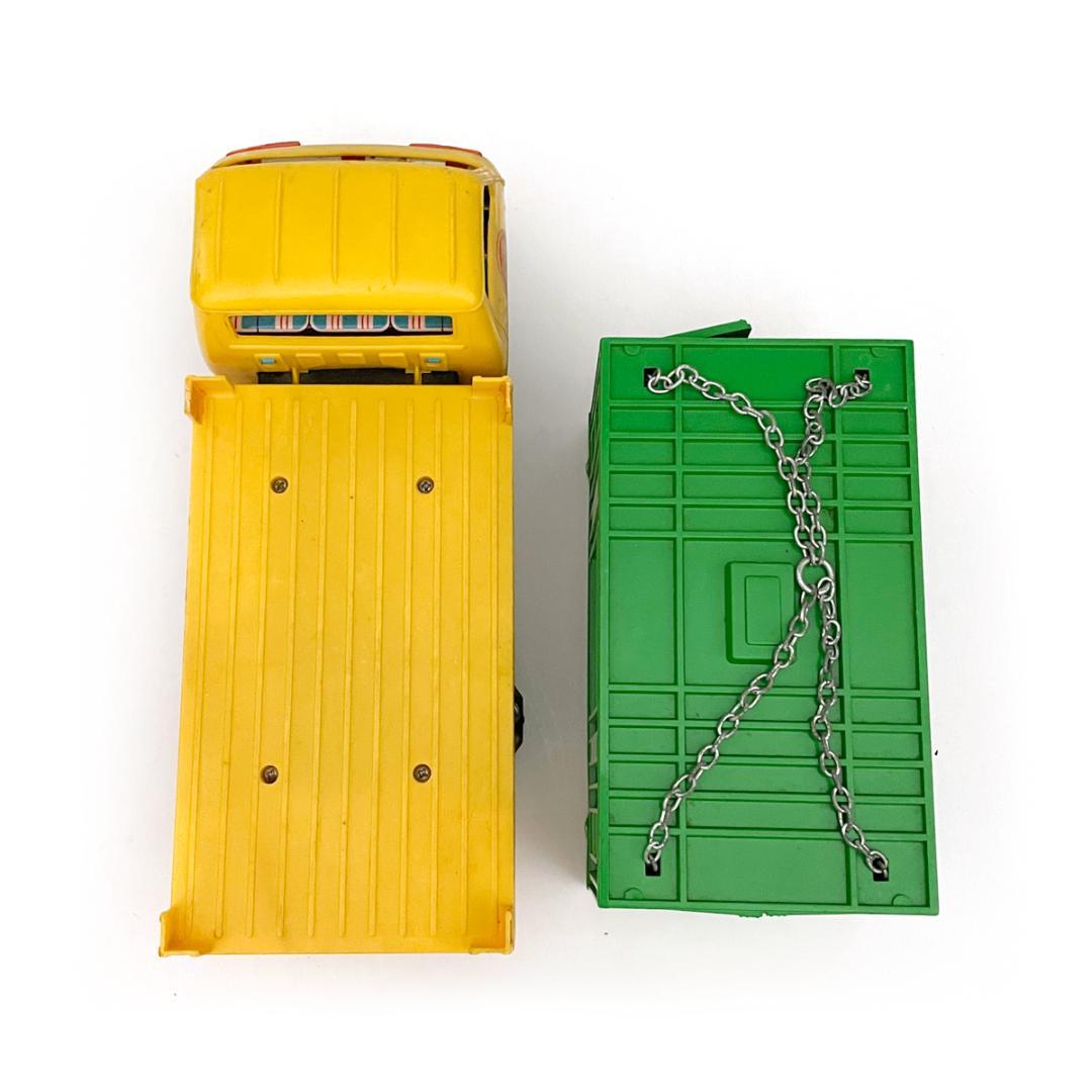 当時物！アサヒ玩具 いすゞ エルフ 日通 コンテナトラック（国鉄コンテナ付き）