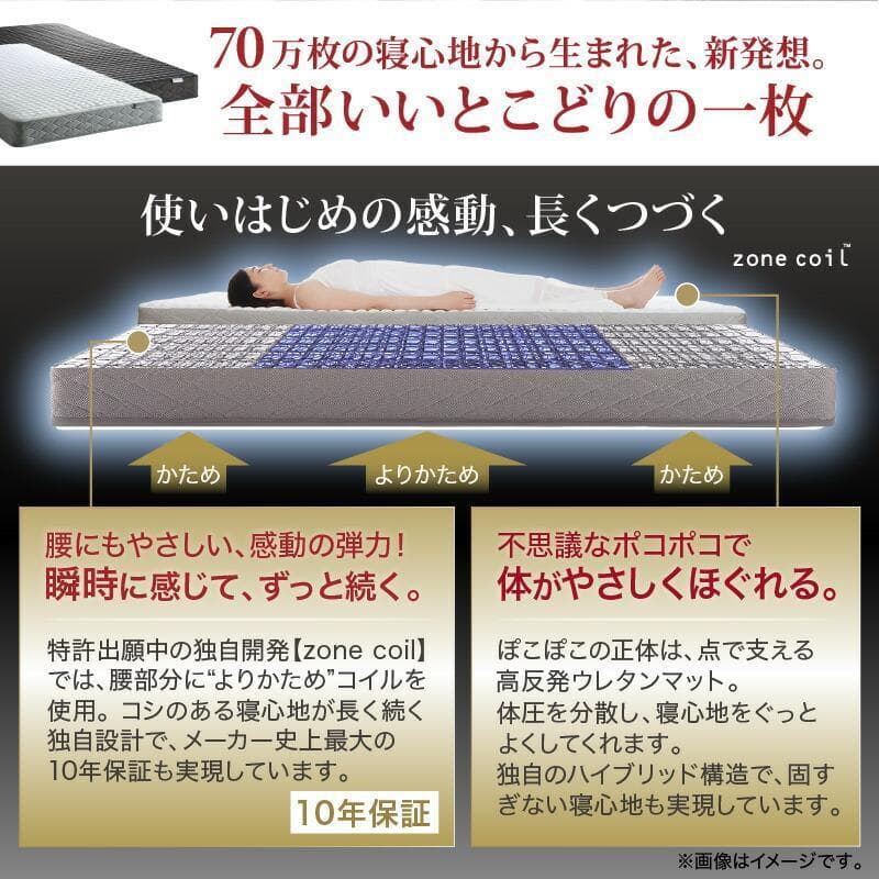 新品 送料込 シングルベッド マットレス付 棚 コンセント付 シャビーグレー