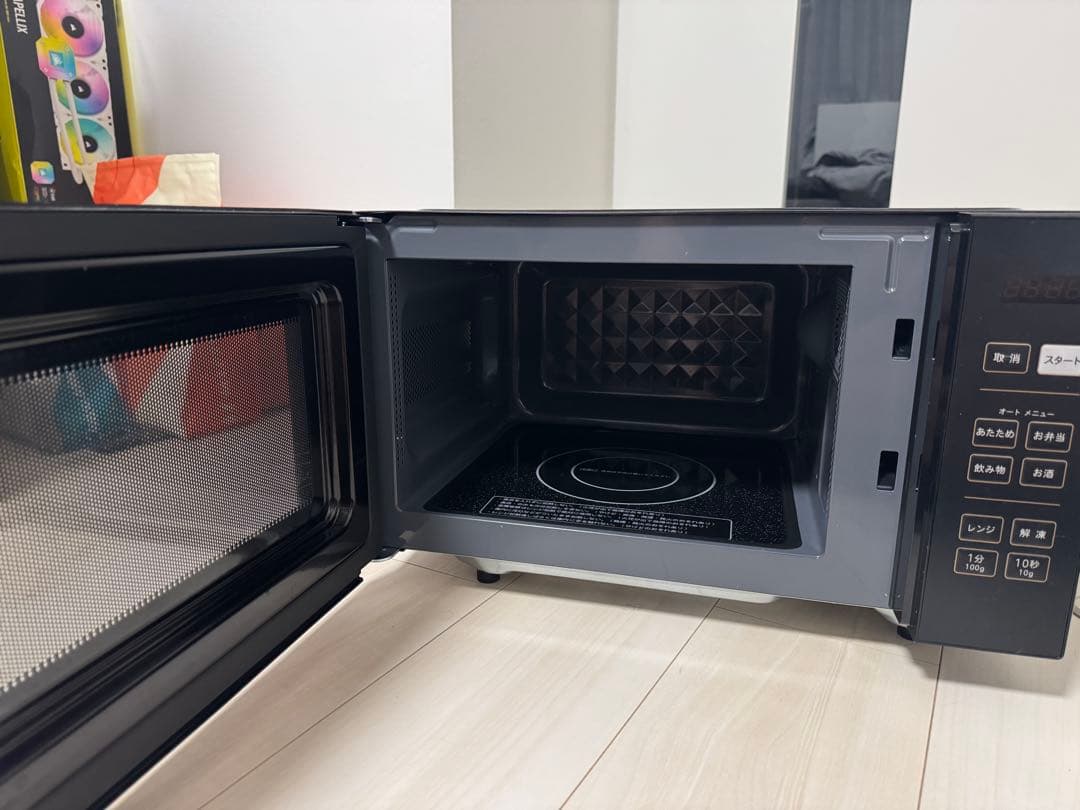 PRW-F180(B) 山善電子レンジ 18L 単機能　ブラック