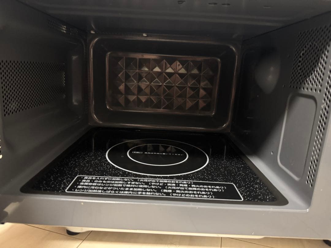 PRW-F180(B) 山善電子レンジ 18L 単機能　ブラック