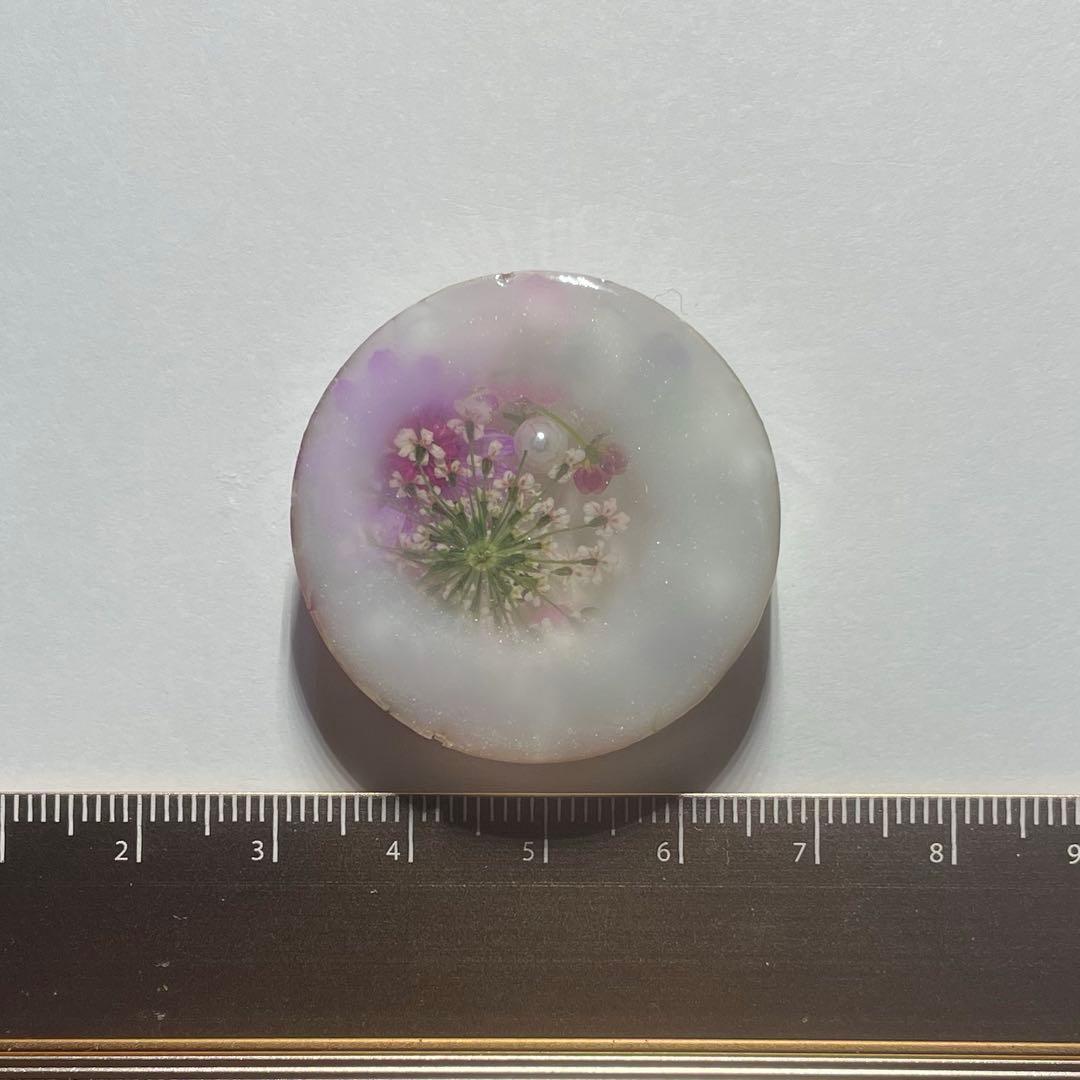 ya-25 ハンドメイド レジン ヘアゴム ブローチ ポニーフック キーホルダー