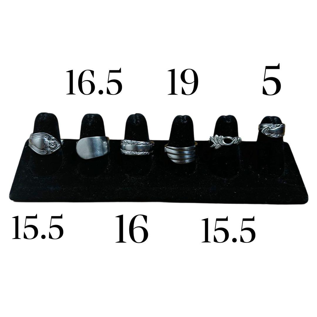 まとめ売り ハンドメイド スプーンリング 6個セット　卸売り
