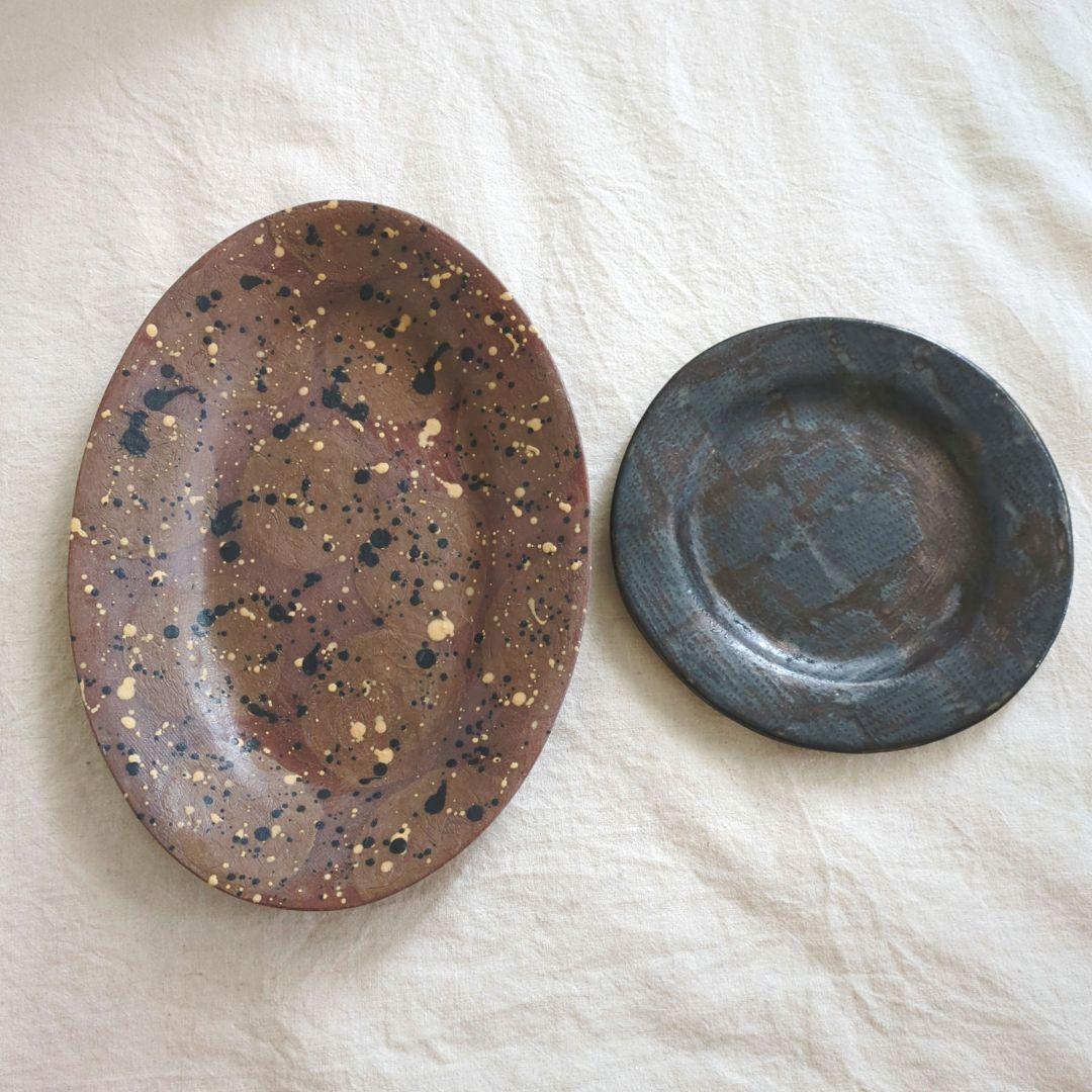 最終価格 新品 bonohoさんのお皿2枚セット① 佐藤尚理 やちむん