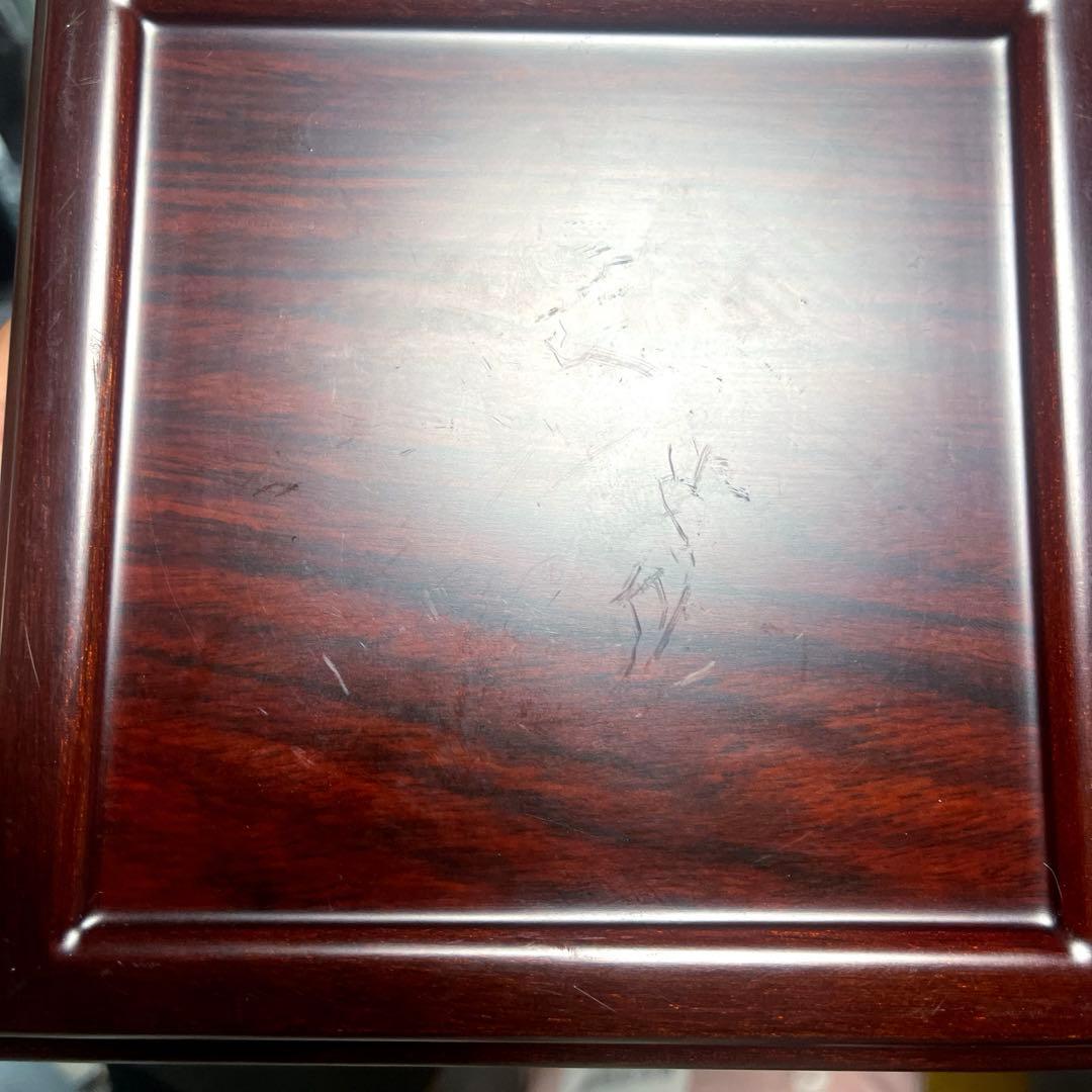 高級唐木花台　透かし彫り　紫檀　盆栽花台　懸崖花台　盆栽卓　香炉台　飾卓