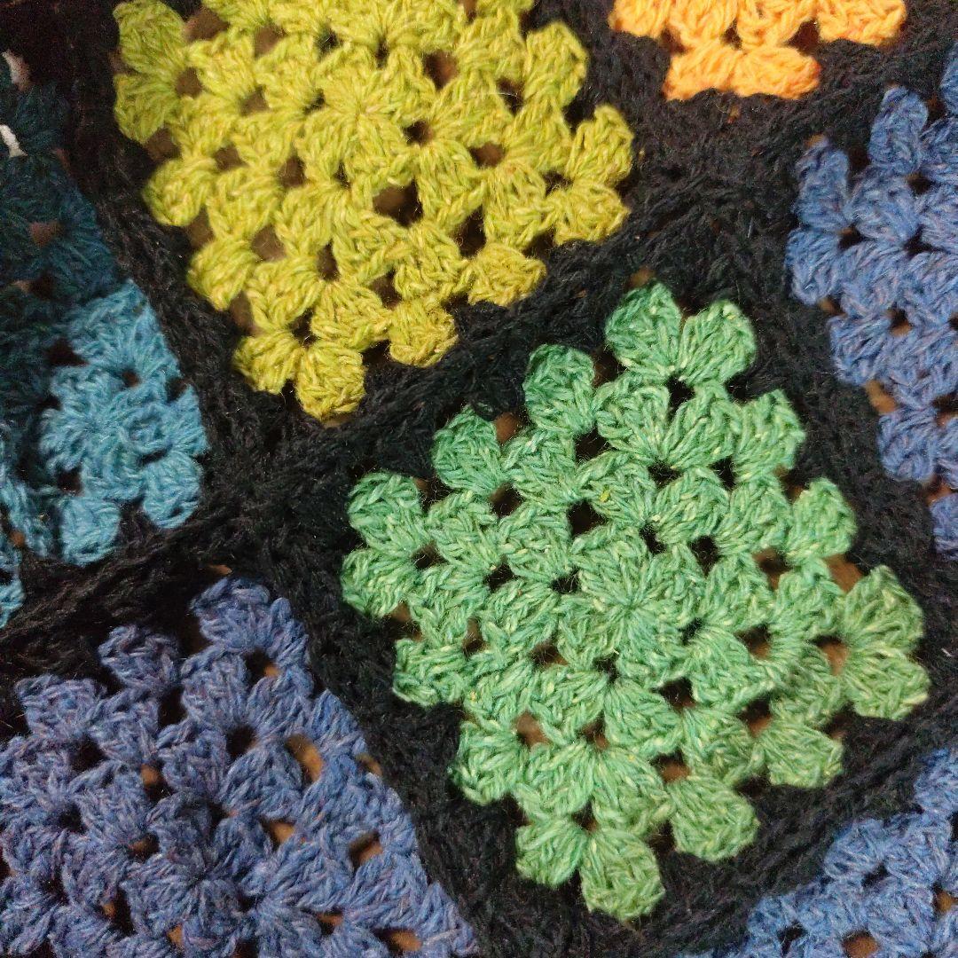 ハンドメイド　モチーフ編み③　約160cm×約110cm 　カバー