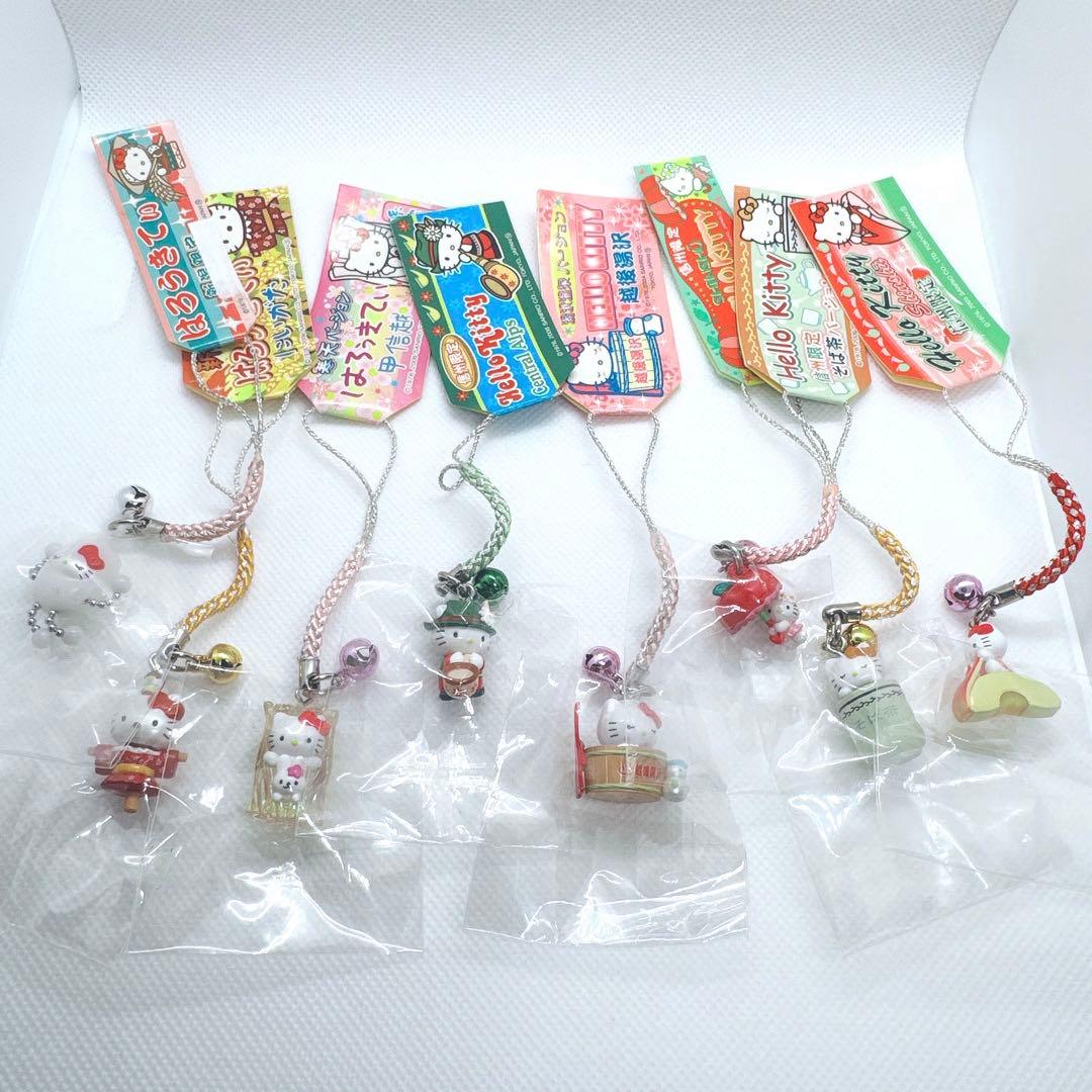 ご当地キティ　【信州】【アルプス】【りんご】【お茶】ストラップ6本セット