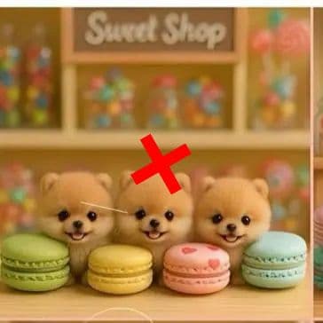 ポメラニアンSweetShopパネル生地　ハンドメイド
