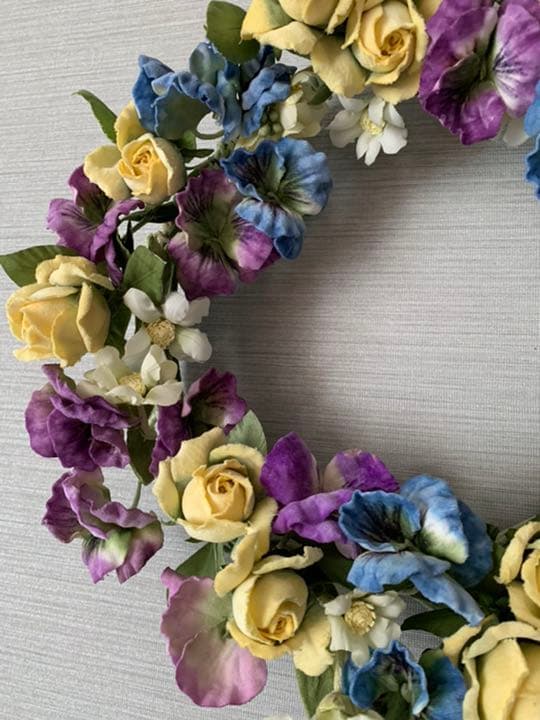 染め花アートフラワーのリース