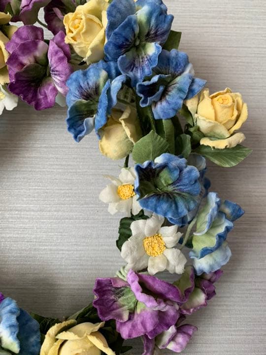 染め花アートフラワーのリース