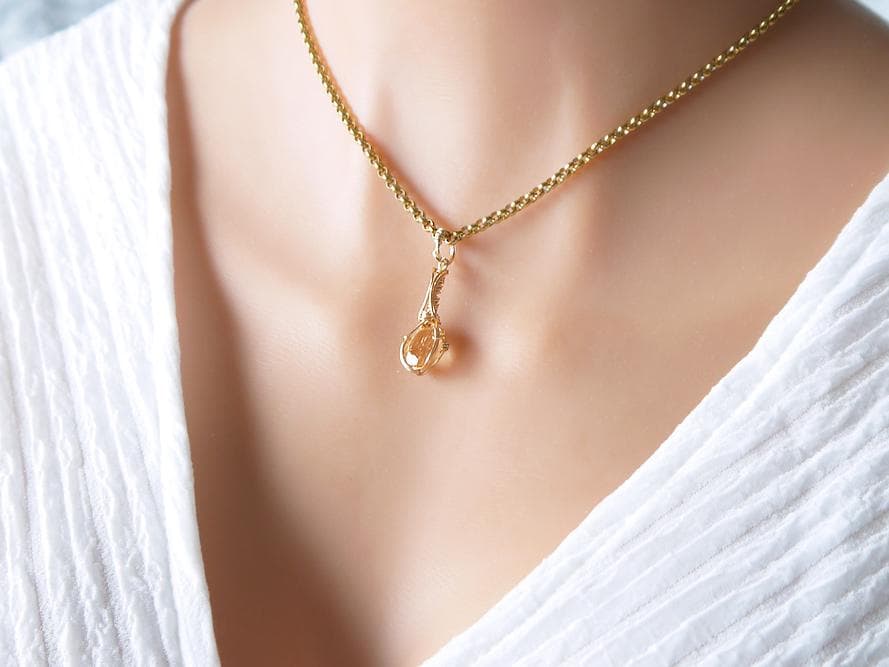 宝石質 インペリアルトパーズ ペンダントトップ◇