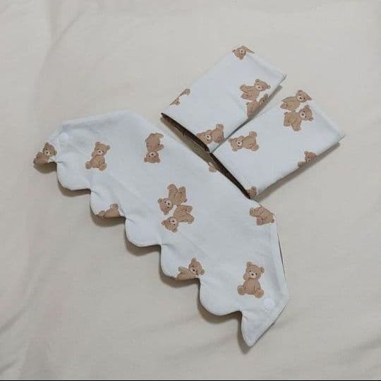 エルゴ用 よだれカバー 『ホワイト地 くま全身柄』