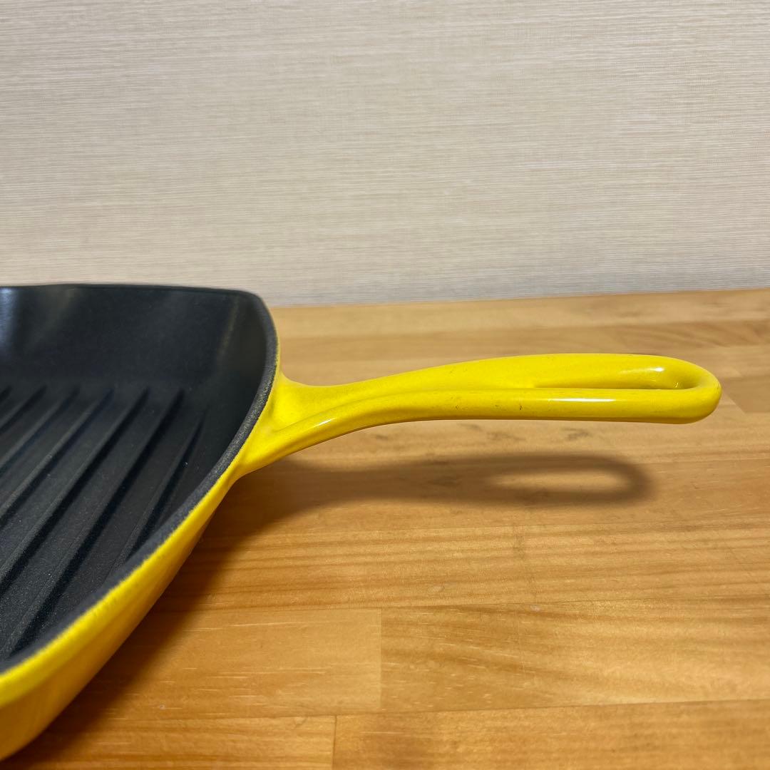 ルクルーゼ　スクエア　スキレット　グリルパン　26cm イエロー