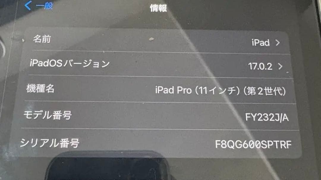 iPad Pro 11インチ 第二世代 スペースグレイ