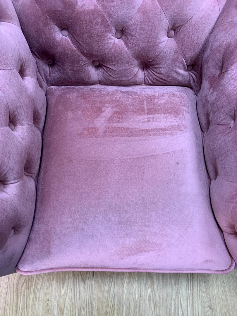 S☆901 LOWYA 1人掛けソファ ベルベット調