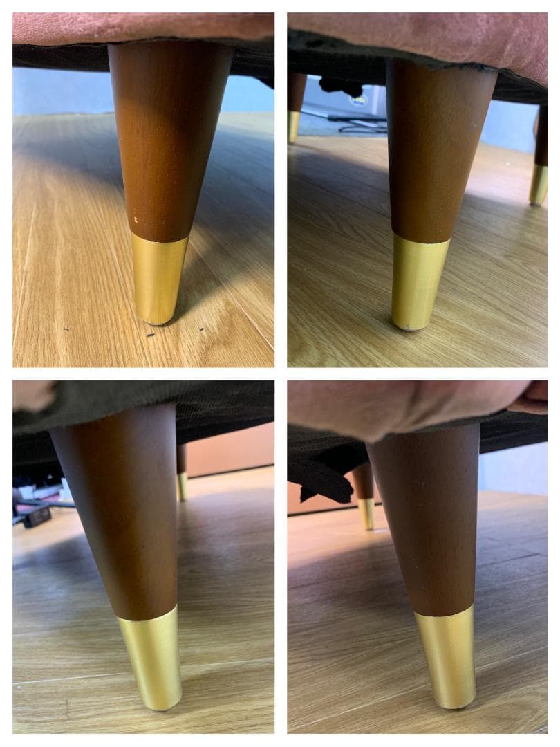 S☆901 LOWYA 1人掛けソファ ベルベット調