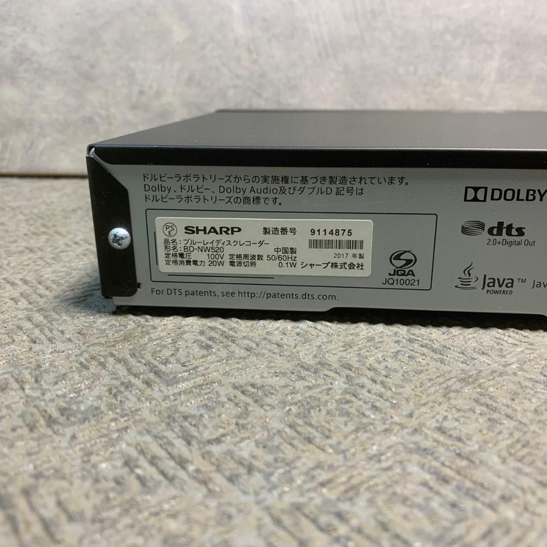 K267 SHARP ブルーレイディスクレコーダー 2017年 BD-NW520
