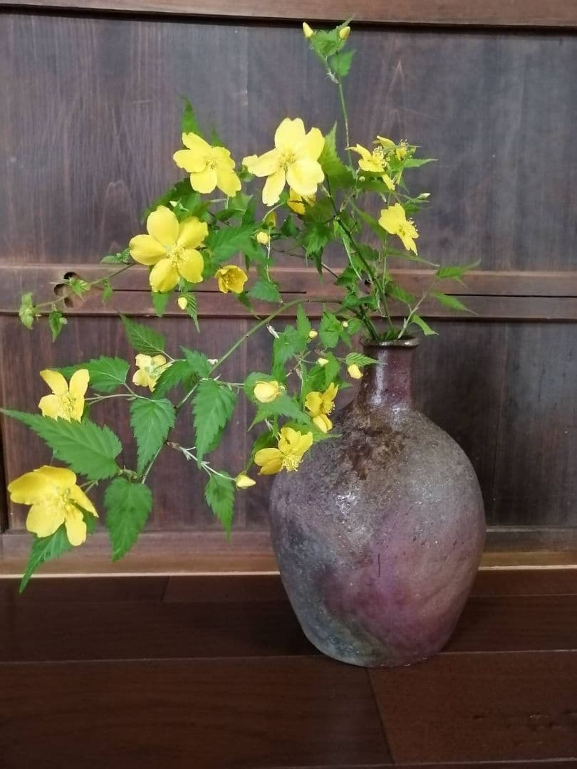 江戸期　常滑焼自然釉舟徳利