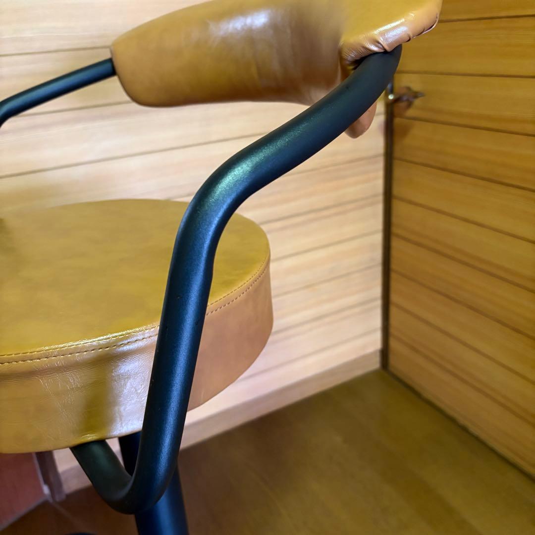 カウンターチェア バーチェア レザー 昇降式 ヴィンテージ