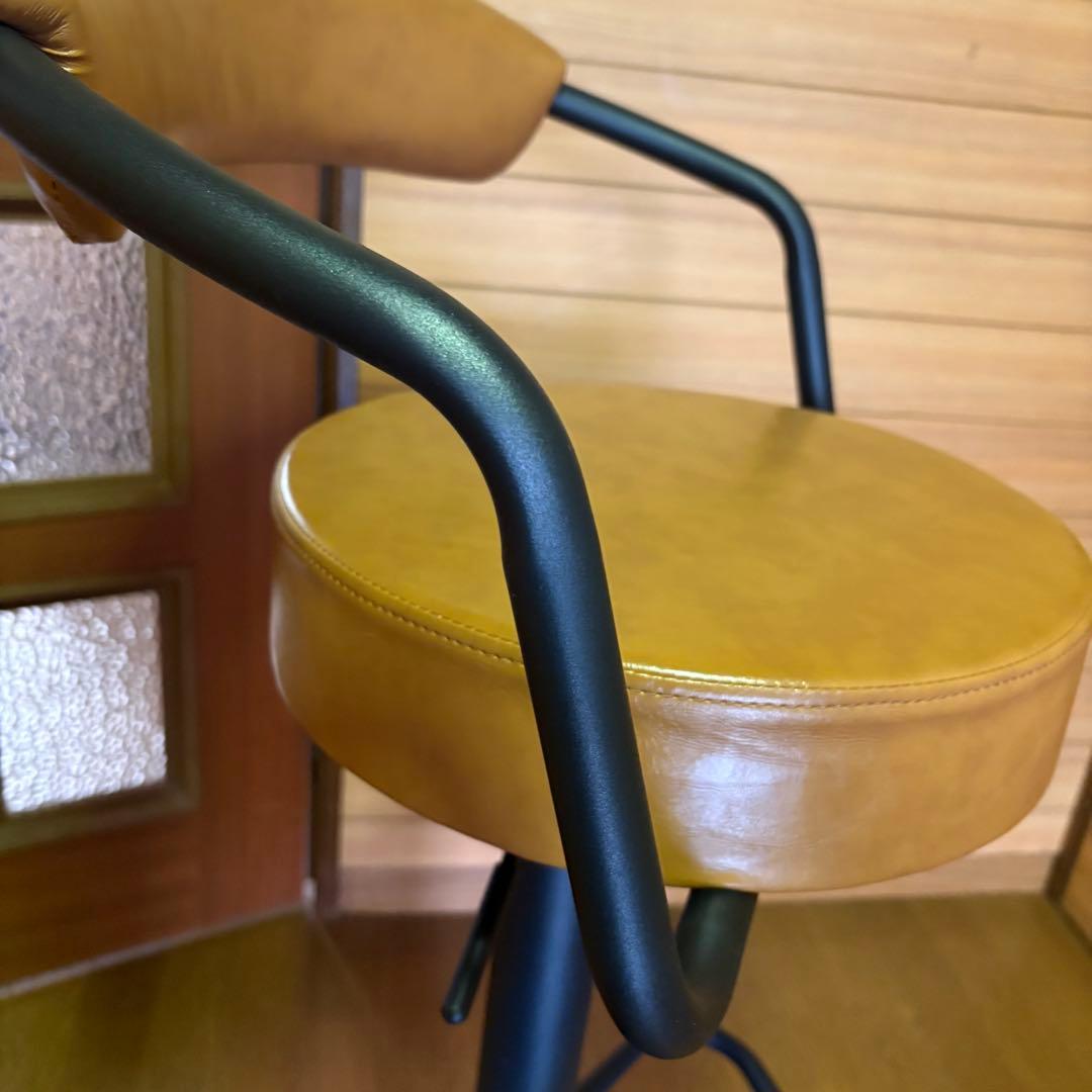カウンターチェア バーチェア レザー 昇降式 ヴィンテージ