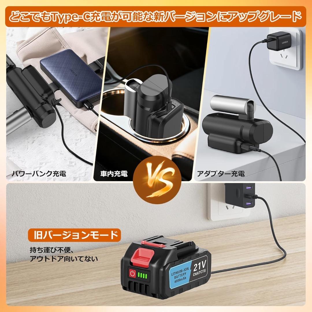 ✨高圧洗浄機 ハンディ コンパクト コードレス USB-C充電式 洗浄 洗車