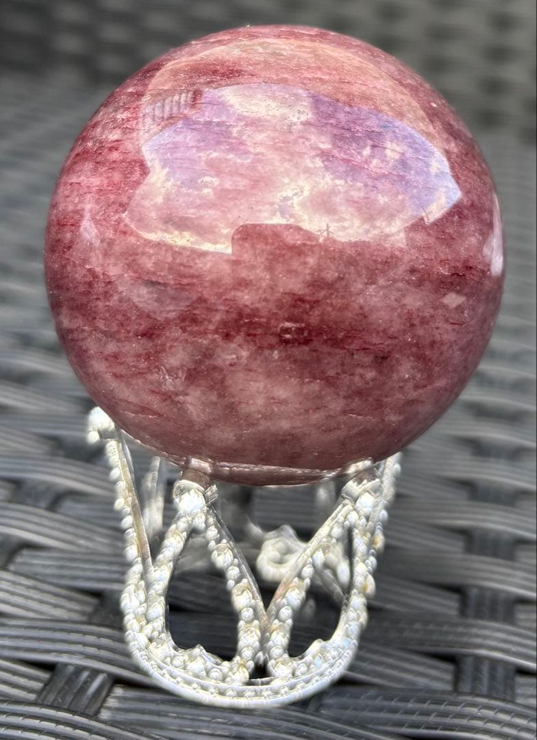 【天然石】スフィア　ストロベリークウォーツ②