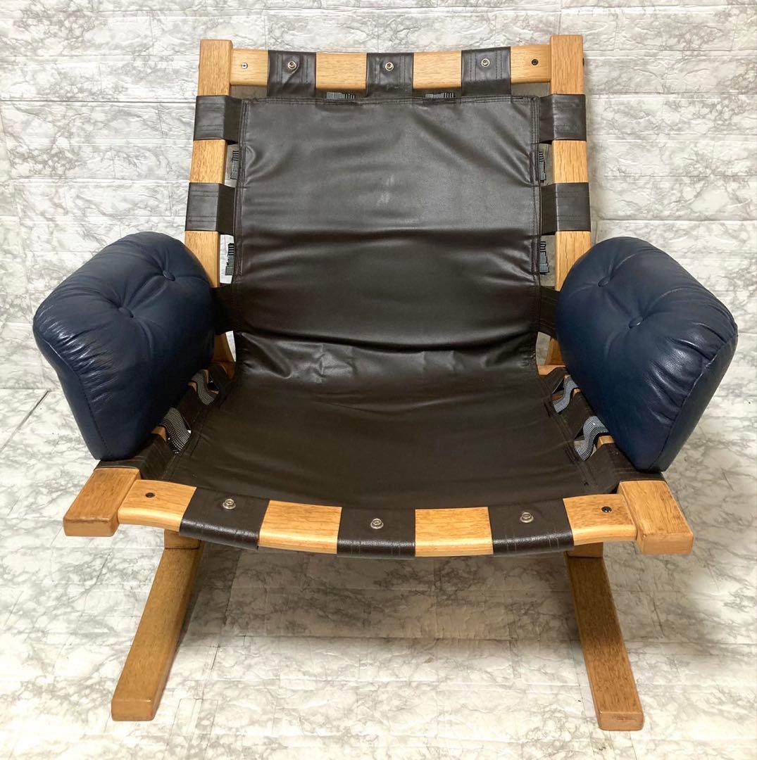 【希少 本革】karimoku domani スカンジナビアン イージーチェア①