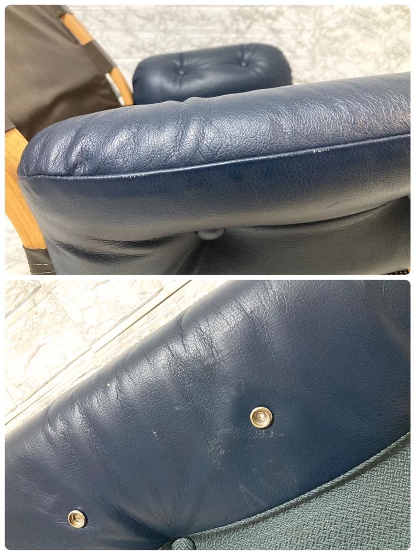 【希少 本革】karimoku domani スカンジナビアン イージーチェア①