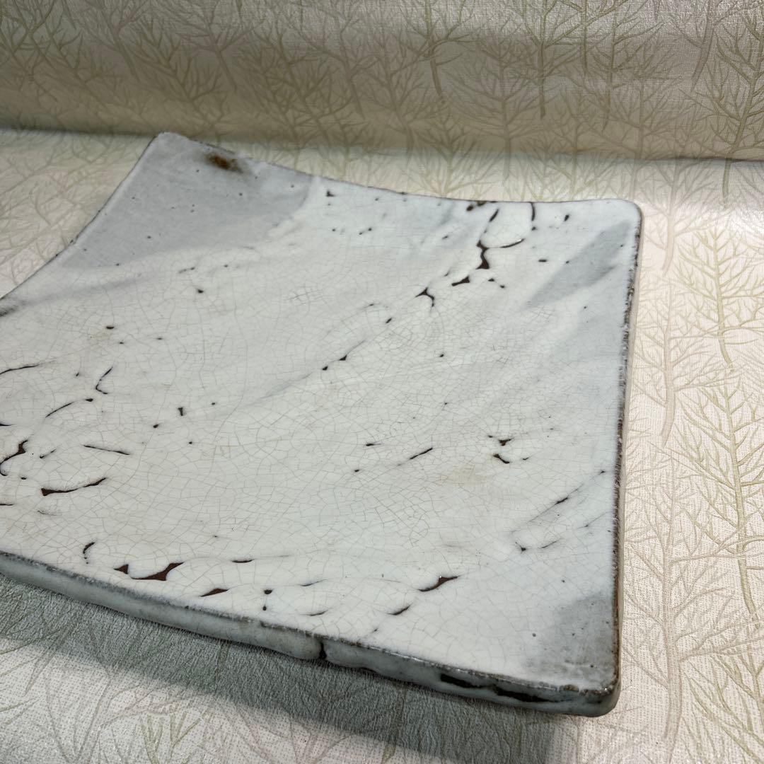 【萩焼 かいらぎ 大皿 38cm 和モダン 飾り皿 盛皿】
