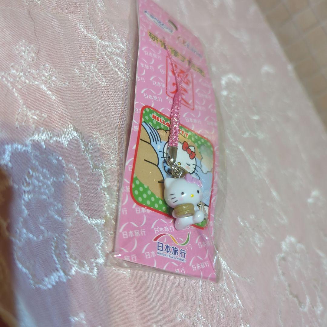 キティ SANRIO　日本旅行　研修終了記念　認定　赤い風船　根付　未使用レア