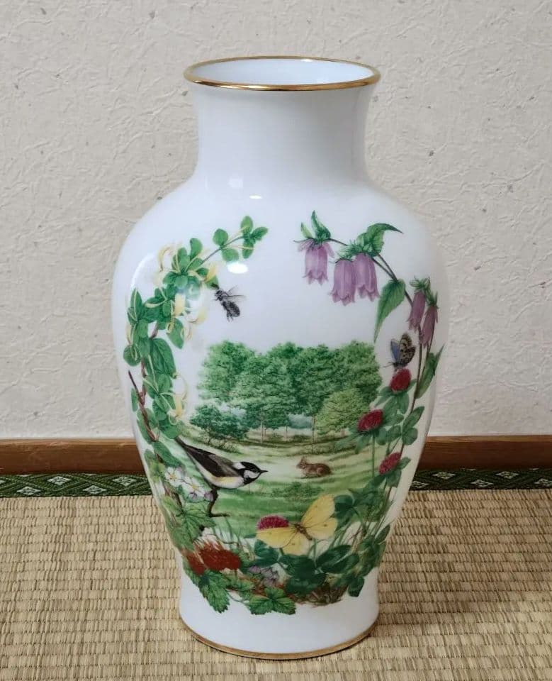 大倉陶園　高原の初夏　1984年 限定版高級磁　花瓶