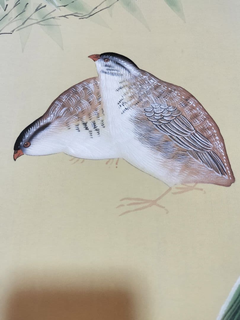 清芳 鳥の絵 日本画 作品