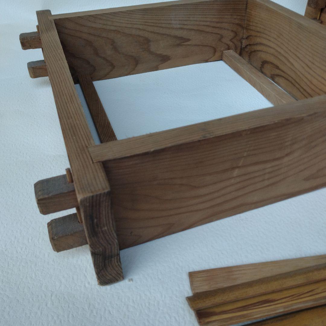 木製　角セイロ　蒸し器3段