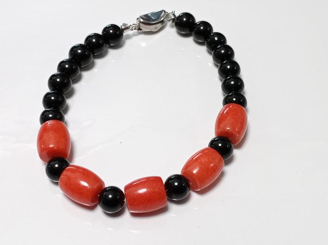 本日大特価‼️【新品】高級天然赤珊瑚天然黒珊瑚本珊瑚ブレスレット